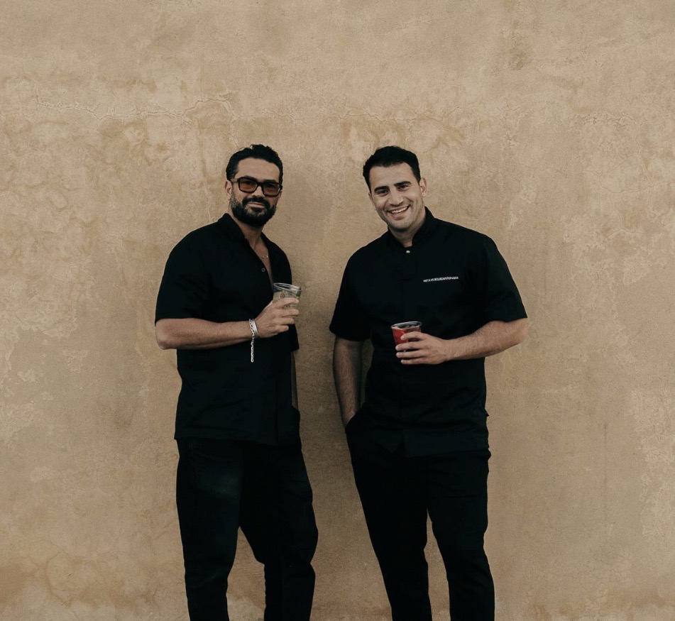 Members of a catering bar team