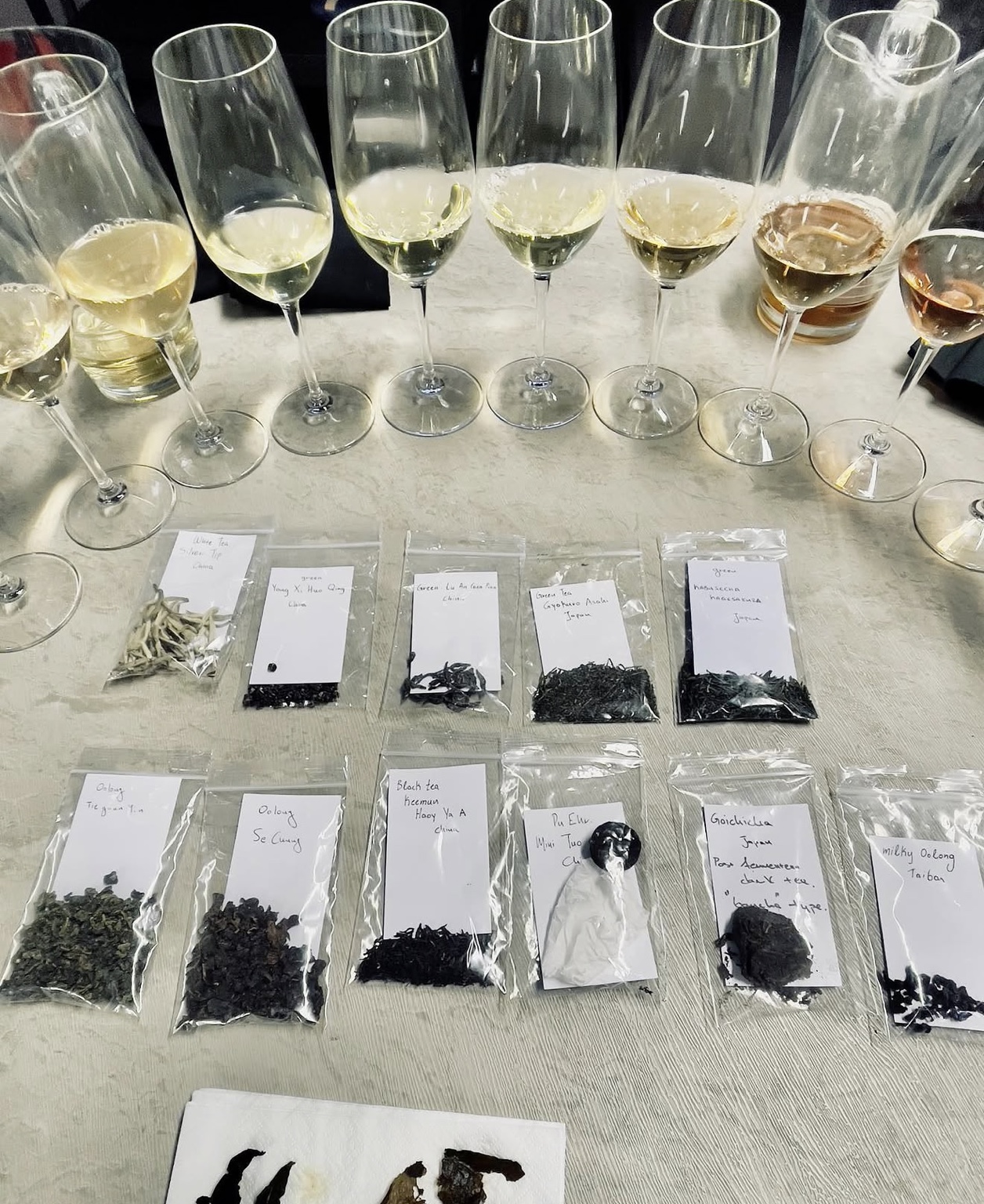 Professional tea tasting and sensory evaluation